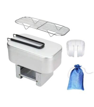Best Insulated camping lunch box+Steam Rack+Folding stove+wind deflector