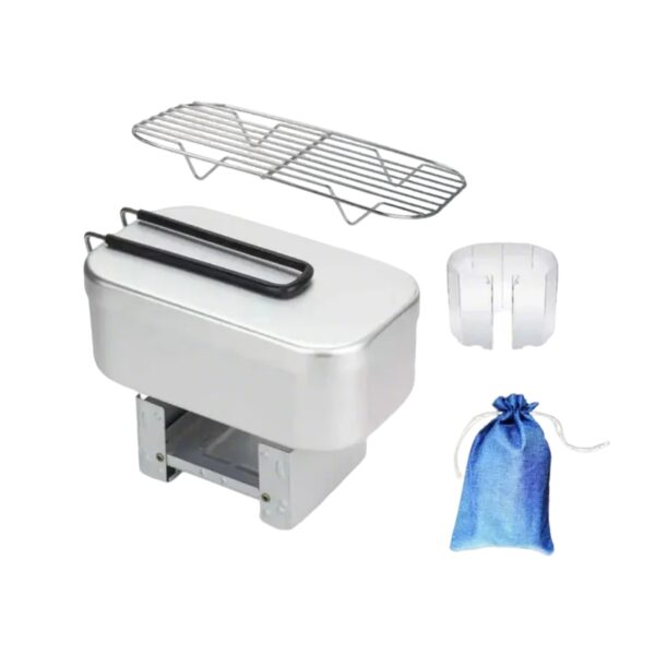 Best Insulated camping lunch box+Steam Rack+Folding stove+wind deflector