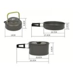 Outdoor Camping Cookware Sets with Kettle - Image 3