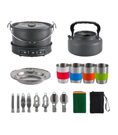 camping cooking set with stove